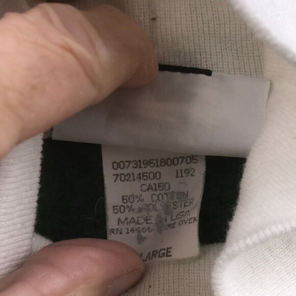 Vintage Lee Women's Art Sweatshirt Large Pullover Floral Applique Green Knit Y2K - Picture 8 of 12